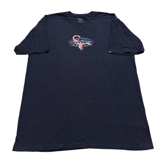 Vans Tee Men's XL Graphic T-Shirt Off The Wall Scorpion Venomous Navy Crewneck - Picture 2 of 6